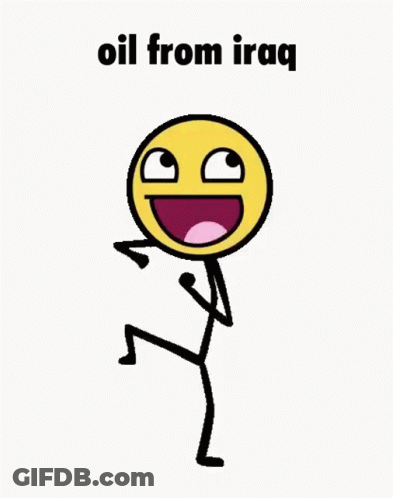 Stick Figure Smiley Face Oil From Iraq GIF