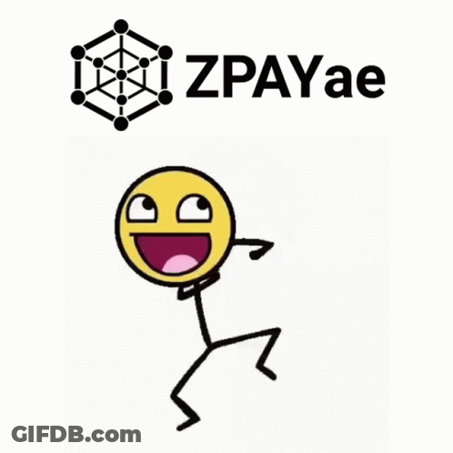Stick Figure Smiley Face With Zpayae Behind GIF