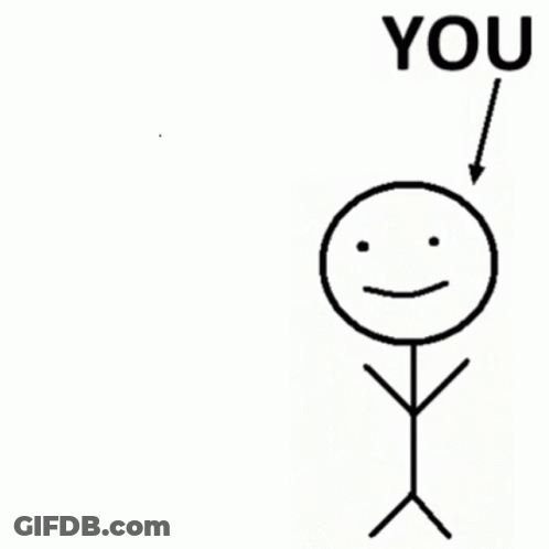 Stick Figure Smiley With You Above GIF