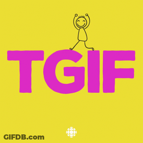 Stick Figure Standing On Purple TGF Sign GIF