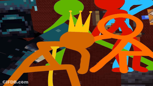 Stick Figure With Crown GIF