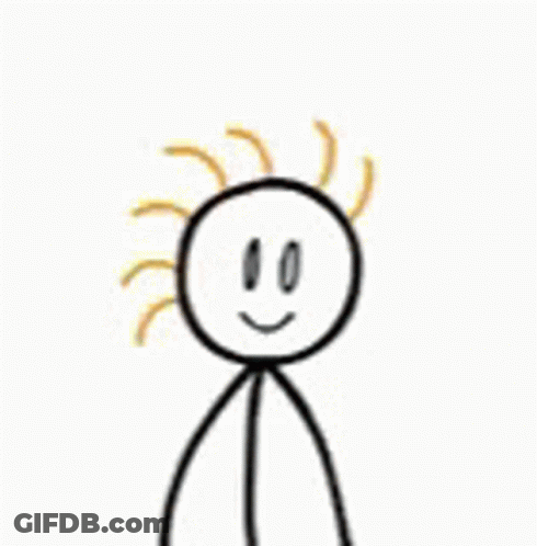 Stick Figure With Glasses Saying Dork GIF