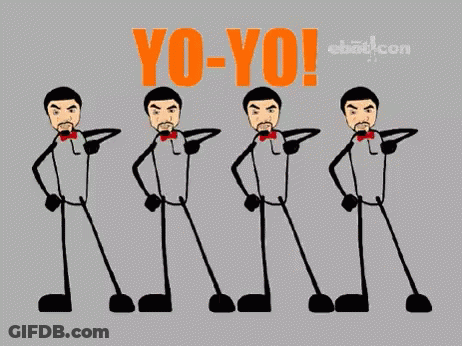 Stick Figures Dancing Yo-Yo GIF