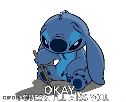 Stick-Holding Stitch Okay I Guess I'll Miss You GIF
