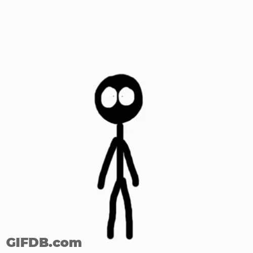Stick Man Brain Exploding GIF