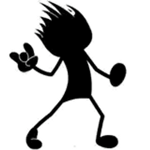 Stick Man Metal Headbang GIF