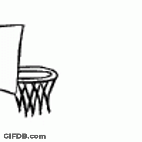 Stick Man Slam Dunk Mobile Art GIF