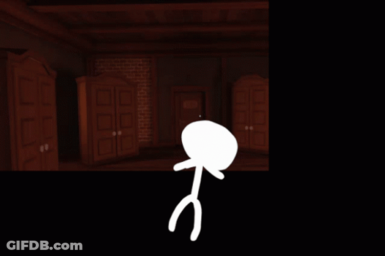 Stick Man Versus Ambush Doors GIF