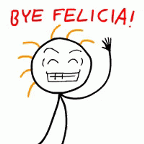 Stick Man Waving Bye Felicia GIF