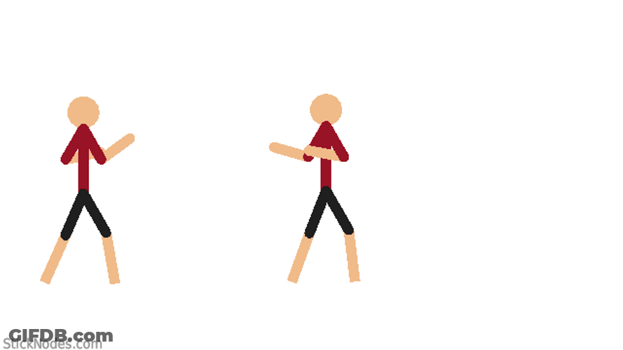 Stick Men Fighting Animation GIF