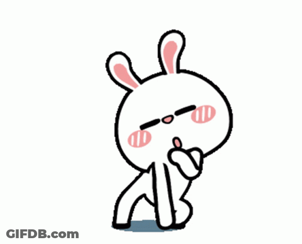 Sticker Bunny Dancing Striking Pose GIF