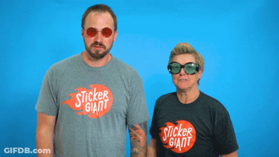 Sticker Giant Broken Record GIF