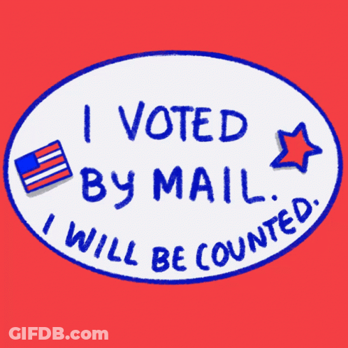 Sticker Saying I Voted By Mail GIF