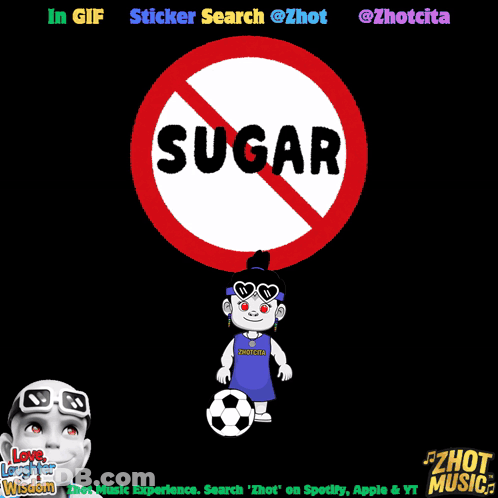 Sticker Saying No Sugar GIF