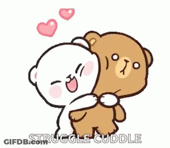 Sticker Struggle On Cuddle GIF