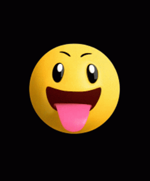 Sticking Tongue Out Awkward Emoji GIF