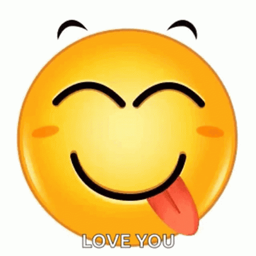 Sticking Tongue Out Emoji Love You GIF