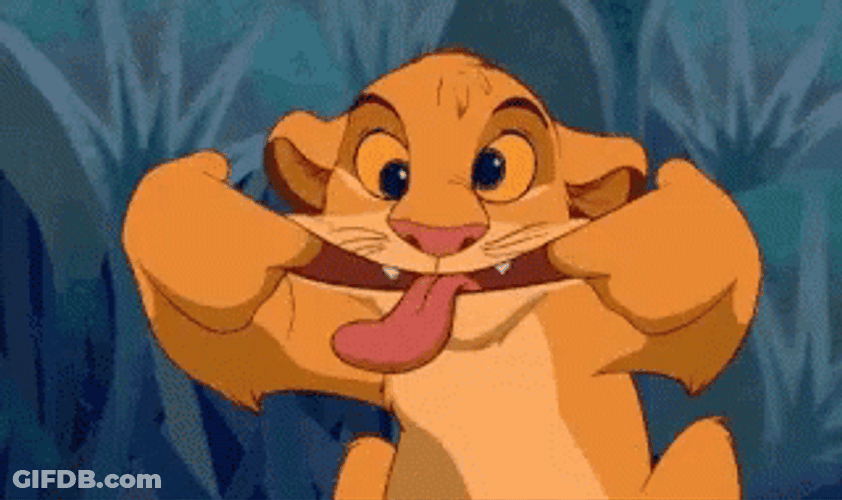 Sticking Tongue Out Lion King Simba GIF