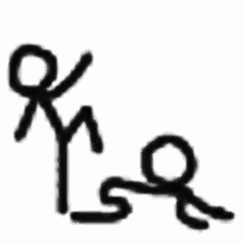 Stickman Couple Stomp GIF
