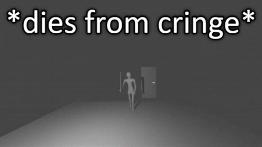 Stickman Dies From Cringe GIF