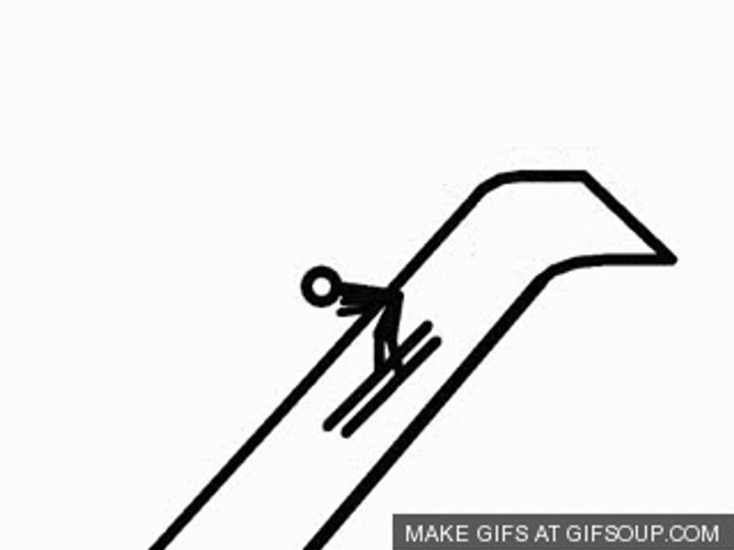 Stickman Epic Fail Slide GIF