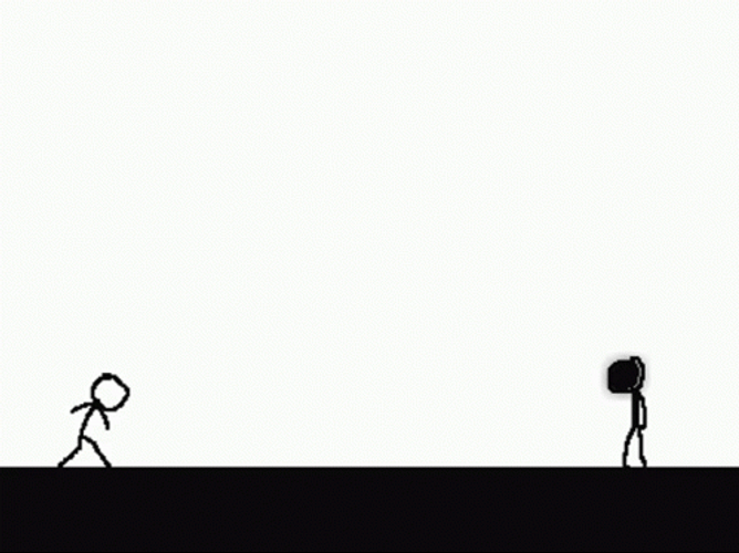 Stickman Fight Black Vs White Epic Swords GIF