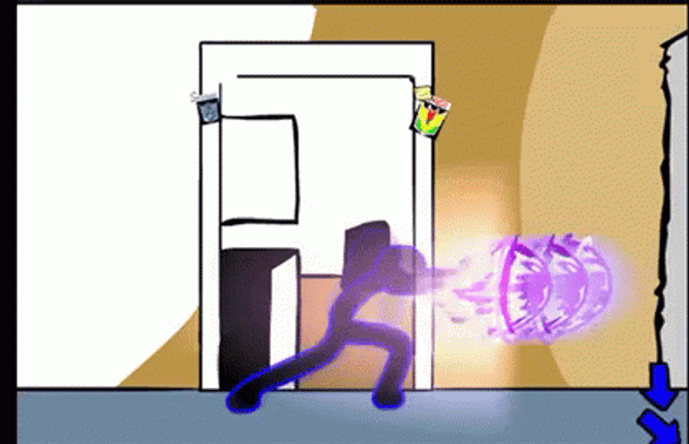 Stickman Fight Power Blast Versus Gun GIF