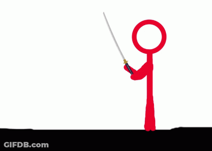 Stickman Fight Sword Kick Counter GIF