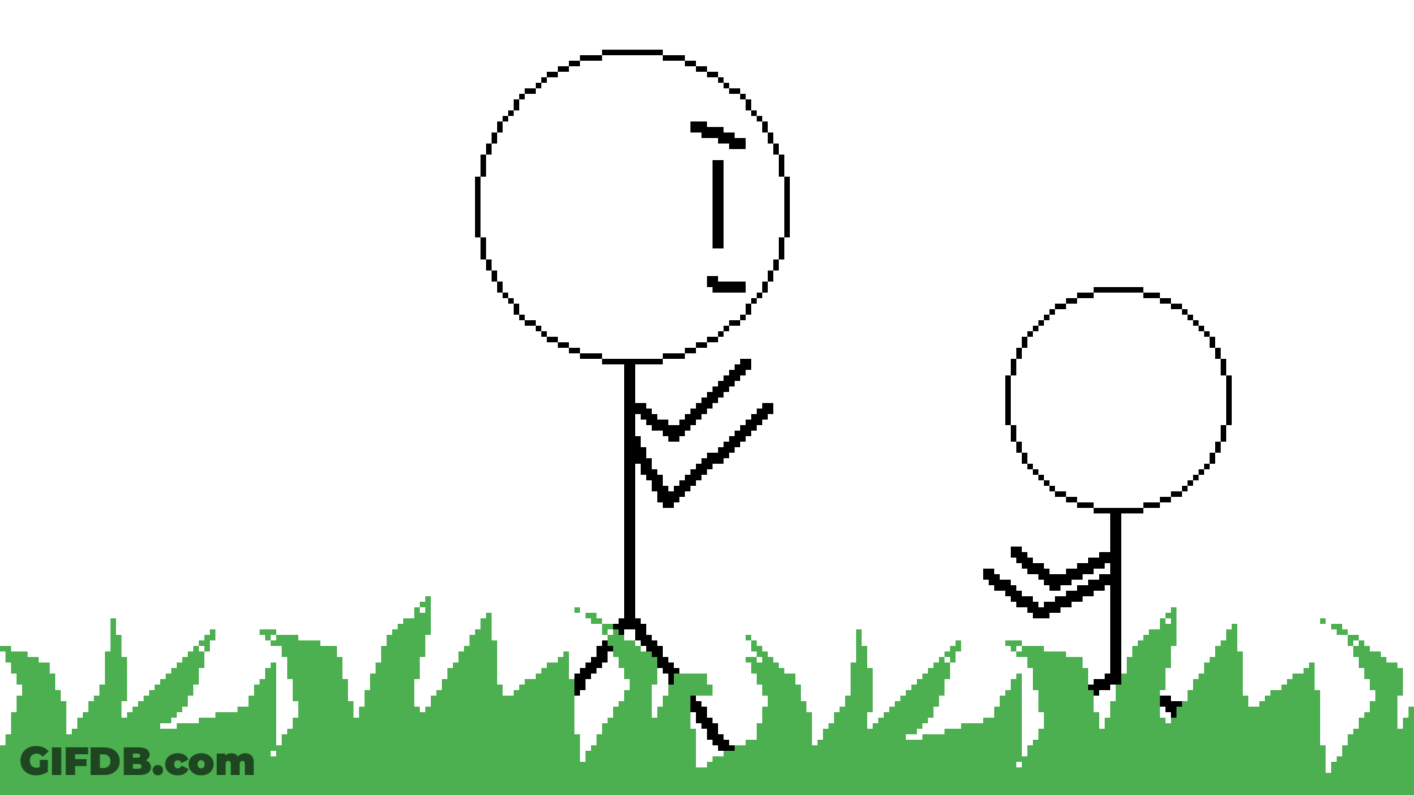 Stickman Fighting Smaller Stickman GIF