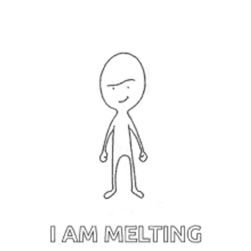 Stickman Illustration I'm Melting GIF