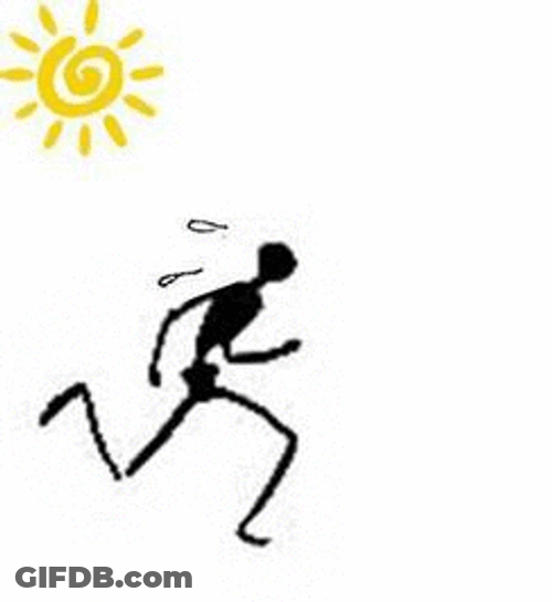 Stickman Jogging Sweating Extensively Animation GIF