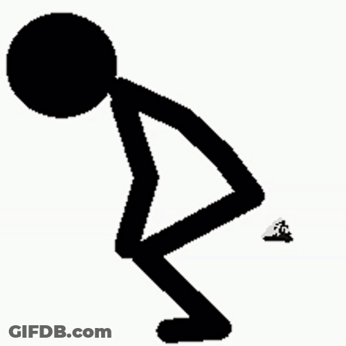 Stickman Taking A Dump GIF