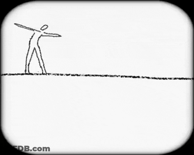 Stickman Walking On Balance Beam Mobile Drawing GIF