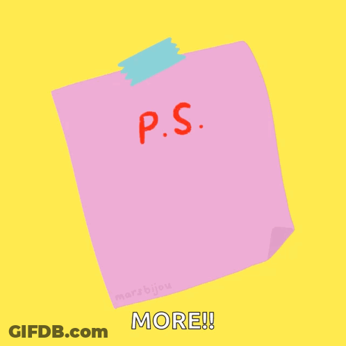 Sticky Note Saying P.S. I Love You GIF