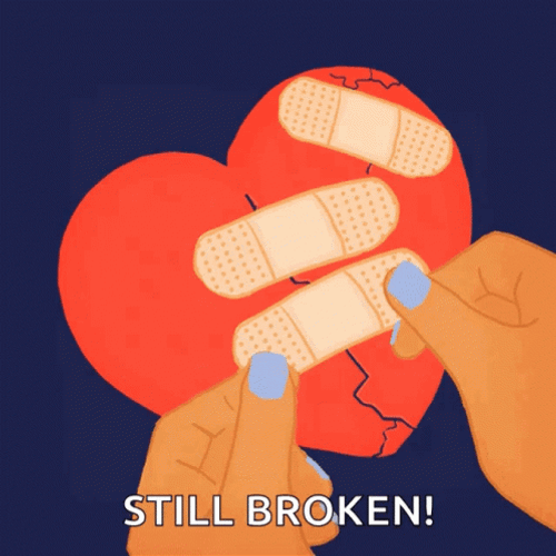 Still Broken Heart Band Aid GIF