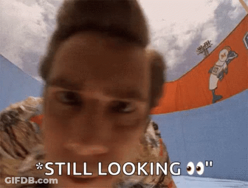 Still Looking Text On Face GIF