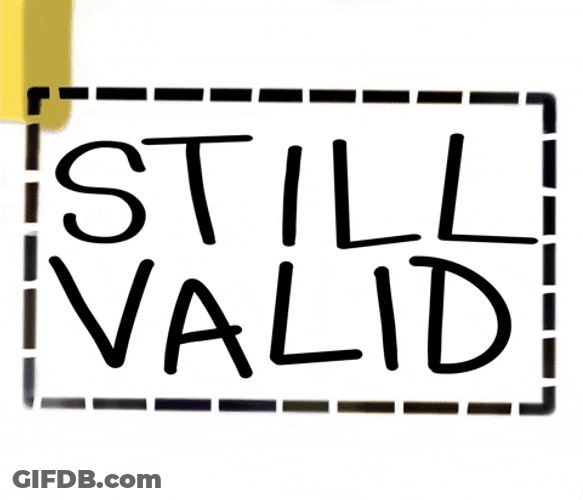 Still Valid Card With Running Frame GIF