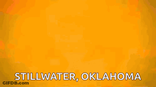 Stillwater Oklahoma Sign With Fire Background GIF
