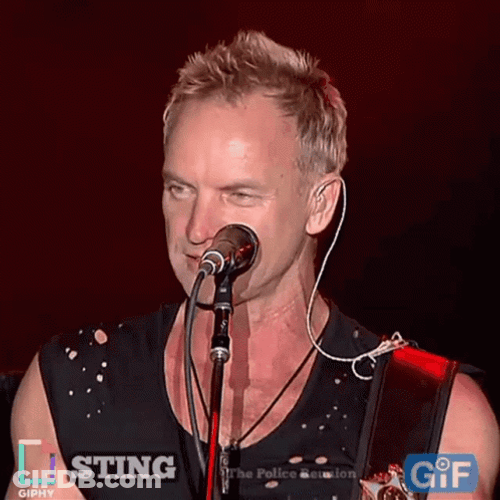 Sting Man Singing GIF