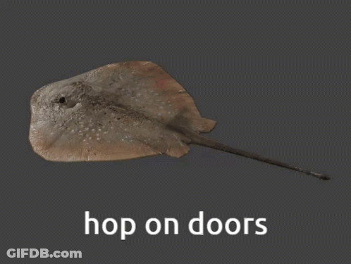 Stingray Saying Hop On Doors GIF