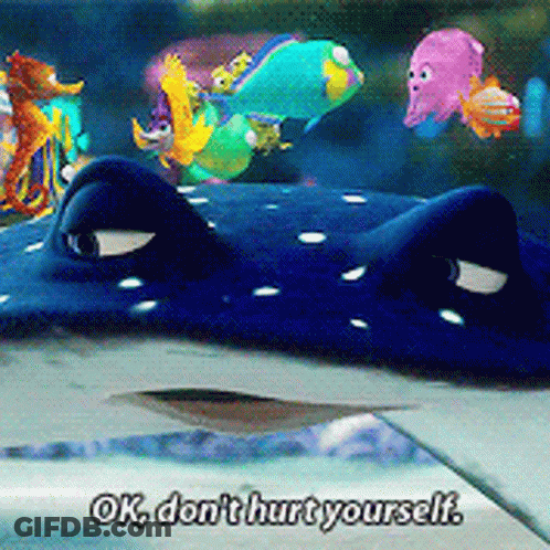Stingray Says Ok Don't Hurt Yourself In Front Of Fish GIF