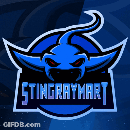 StingrayMart Logo Blue Stingray GIF
