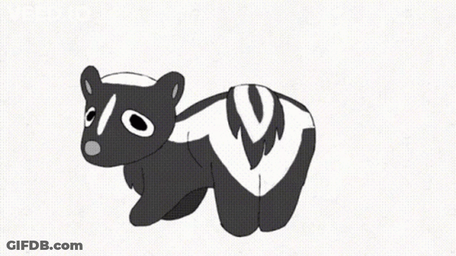 Stinky Skunk Farting Animation GIF