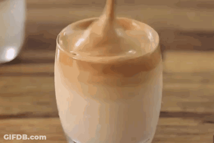 Stirring Foamy Coffee GIF