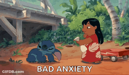 Stitch And Girl Bad Anxiety GIF