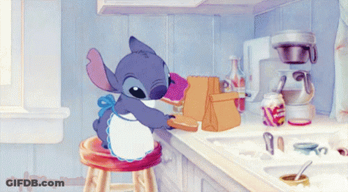 Stitch And Girl Dancing In Market GIF