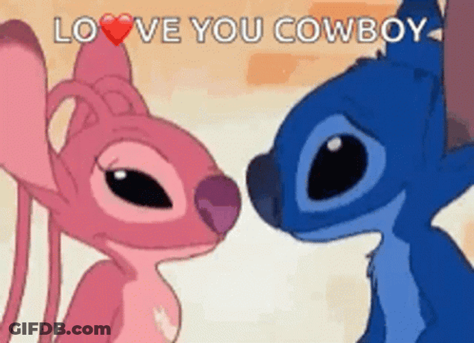 Stitch Angel Lick Love You Cowboy GIF