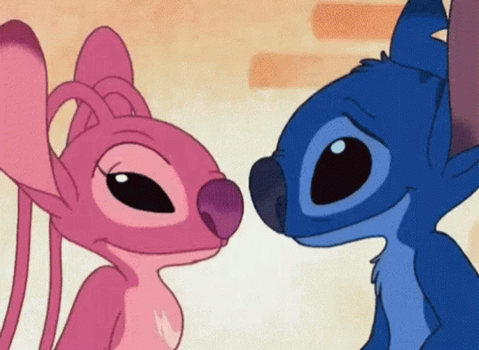 Stitch Angel Love Lick GIF