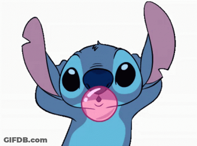 Stitch Blowing Bubble Gum GIF
