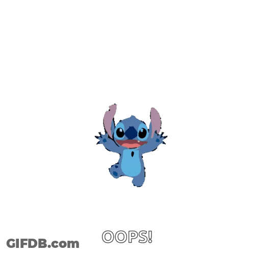 Stitch Cartoon Saying Oops GIF
